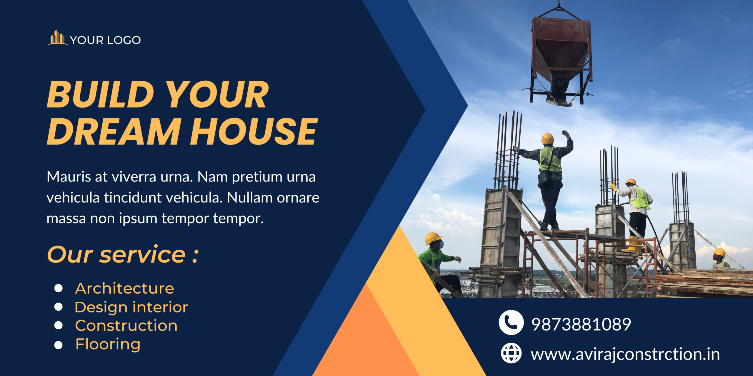 Orange And Blue Modern Professional Construction Banner Design (1)